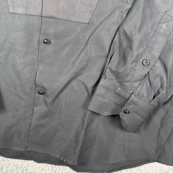 Maceoo Shirt Mens M (3) Black Fibonacci AngledLines Classic Tuxedo Italian - Picture 4 of 14